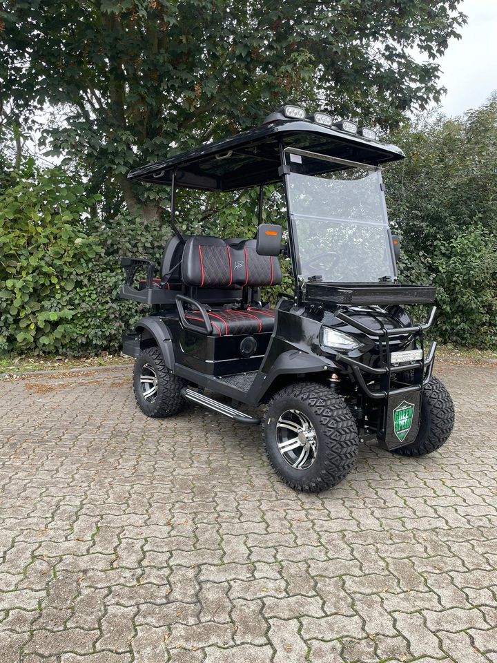 4 Sitzer Golfcart Golf Cart CAR Golfcar UWE BEIN Edition GOLF AUTO PKW GOLFAUTO GOLFCADDY CLUBCAR CLUB Caddy 2 Personen 4 Personen Golfbag NEU REDDOT Yamaha Club Precedent UTV ATV Eintracht Frankfurt in Waren (Müritz)