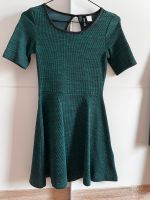 Kleid grün schwarz 34 mit Lederimitatapplikation Rheinland-Pfalz - Zweibrücken Vorschau