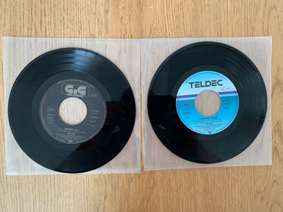 Falco - Jeanny Part 1 & 2, 2 Stck. Vinyl 7" G+ in Nußloch