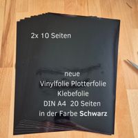 Vinylfolie Plotterfolie DIN A4 20 Seiten Schwarz Baden-Württemberg - Rottenburg am Neckar Vorschau