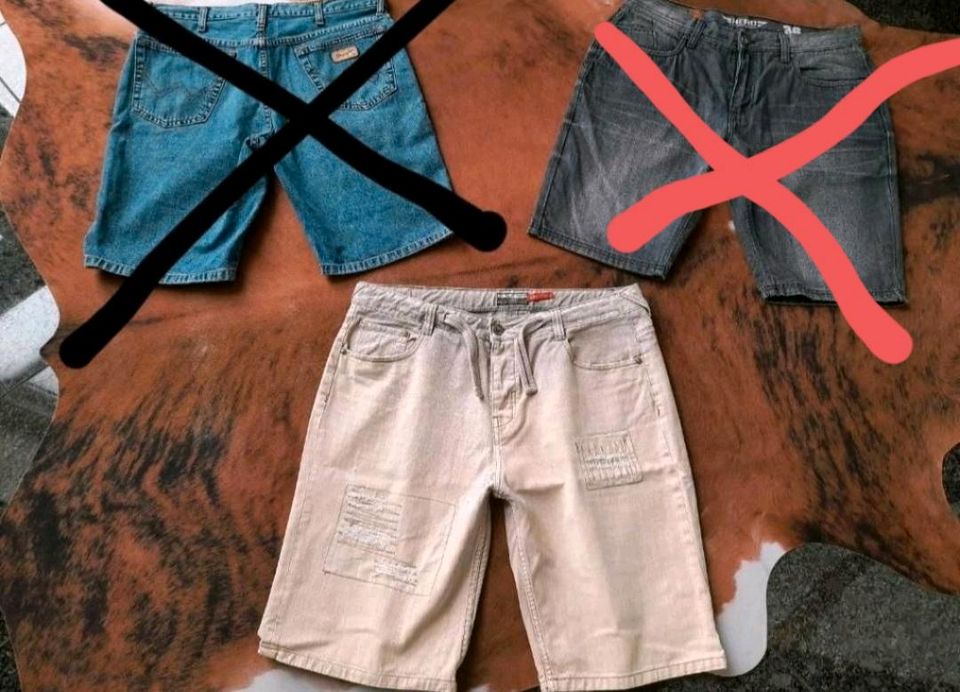 Jeansshorts Shorts Bermuda Wrangler Hero Gr. 34/36 L/XL in Hamm