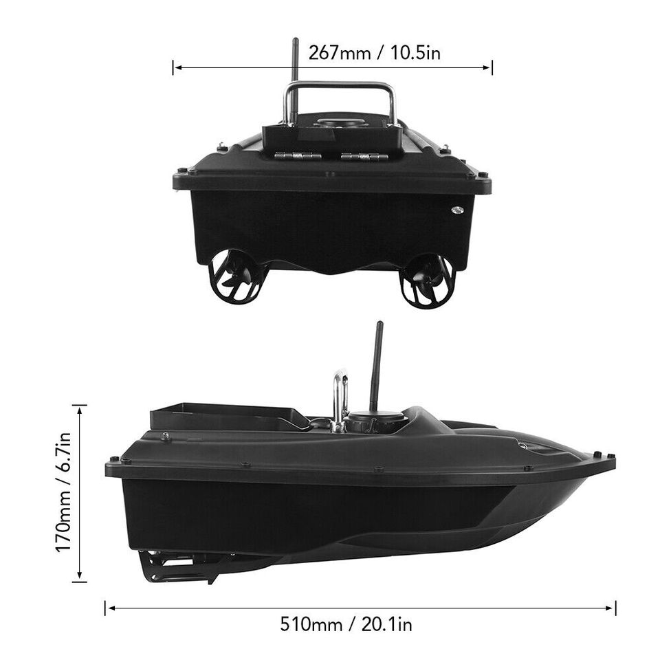 Drahtlose Fischerköder Futterboot Köderboot Baitboat Fischfinder in Weilburg