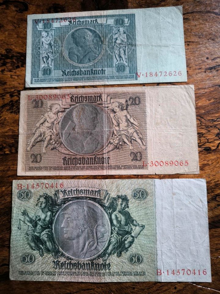 3 x Deutsche Banknote Geldscheine  - gebraucht in Schmelz
