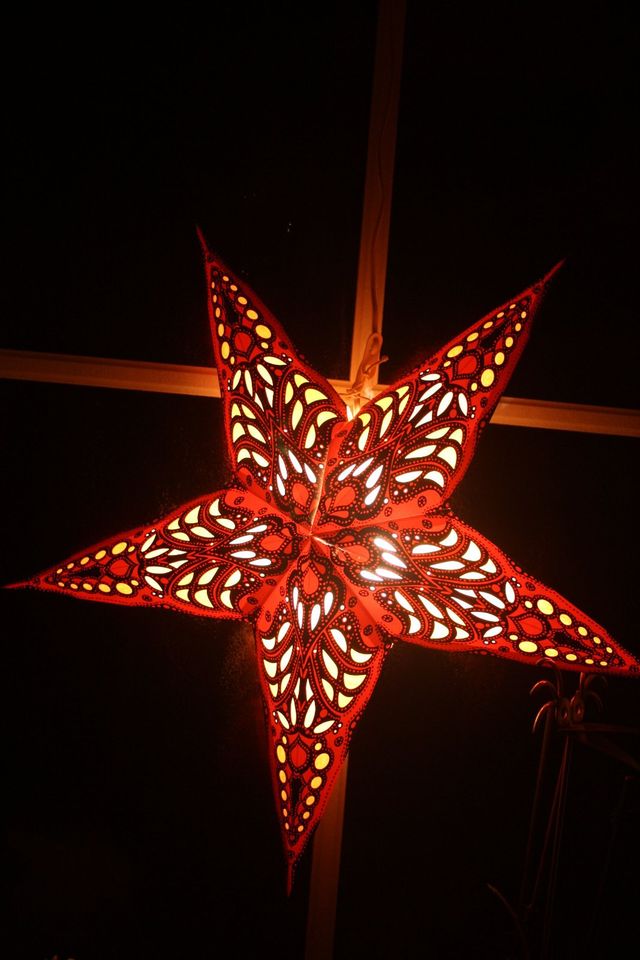 Deko Papierstern/Weihnachtsstern/Starlightz/mercury red/Advent in Horgau