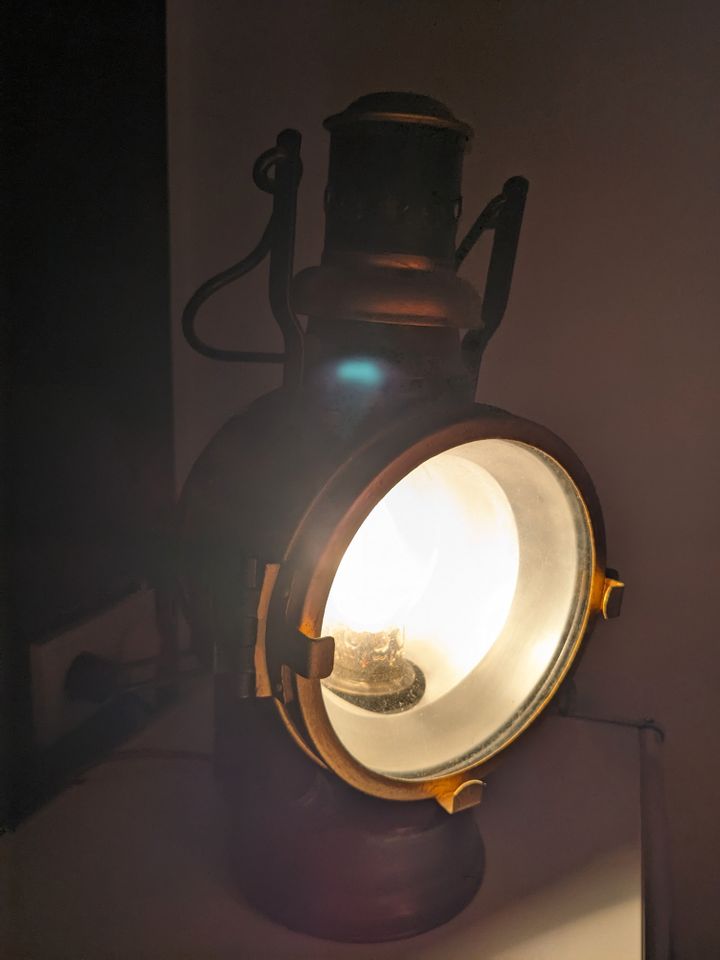 Eisenbahner Signallampe Tischlampe Sideboard in Selb