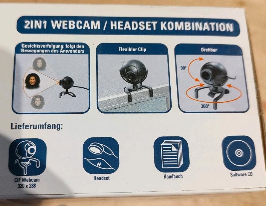 Vivanco 2in1 Webcam / Headset Kombination in Bad Arolsen