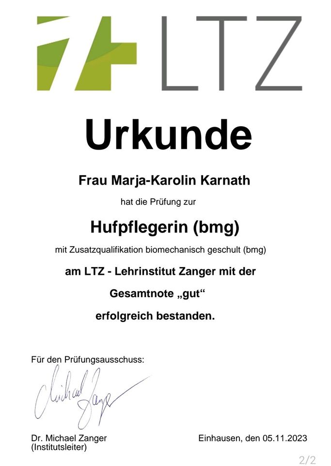 Hufpflege / Barhufpflege / Blutegeltherapie/ Klebebeschläge in Bremervörde