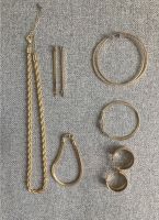 Schmuckset goldfarben Metall (Kette, Creolen, Bobby Pin) Neuhausen-Nymphenburg - Neuhausen Vorschau