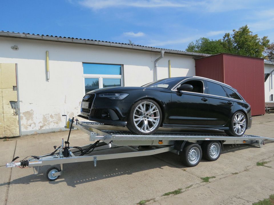 Mietanhänger ab 20€ Autotransporter Autotrailer 3500 Kg mit Gurte in Prenzlau