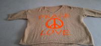 Pullover hellbraun Love Peace neon orange Einheitsgröße onesize Baden-Württemberg - Marbach am Neckar Vorschau