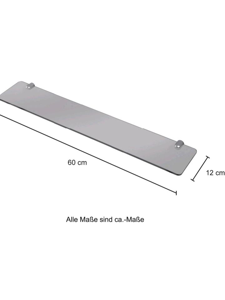 Wandablage 60 cm Glasablage Glasregal cm in Rietberg