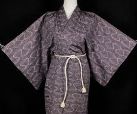 Antike Haori Yukata Jacke Seide Kimono Lavendel Retro Muster Friedrichshain-Kreuzberg - Friedrichshain Vorschau