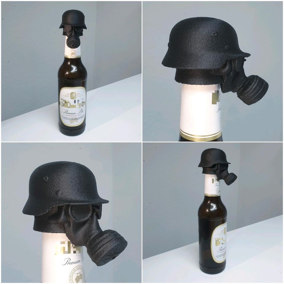 - Bierflaschenhelm - Insektenschutz - Wespenschutz - Bier - Party in Mellrichstadt