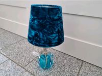 Lampe Tischlampe Leuchte Samt Sockel Kristalloptik blau türkis in Hessen - Kassel Vorschau