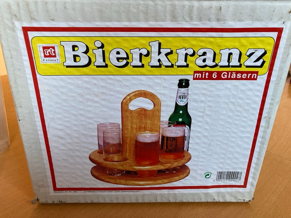 Bierkranz mit 6 Gläsern in Westerkappeln