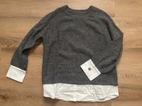 Bpc Premium Selection Pullover Bluse 2in1 grau Manschetten Nordrhein-Westfalen - Borken Vorschau