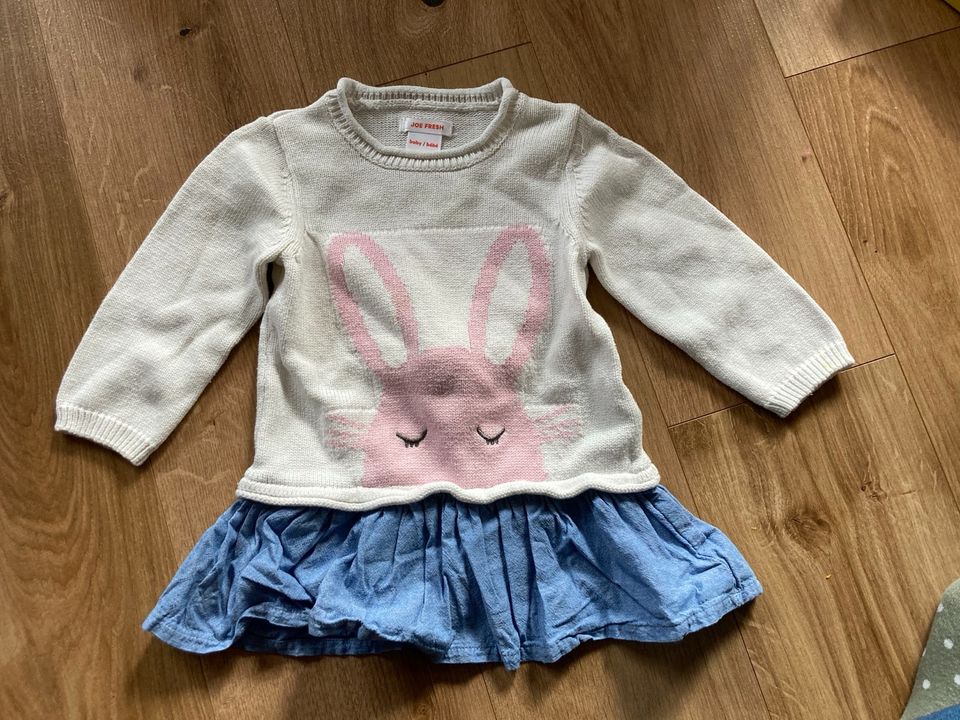 Kinderkleid Hase 12-18 Monate 80/86 Kleid Mädchen rosa weiß in Wietze