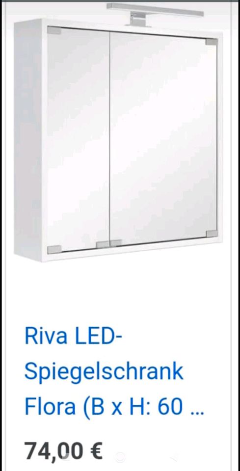 LED Spiegelschrank RIVA neu ovp 2-türig in Weyhausen