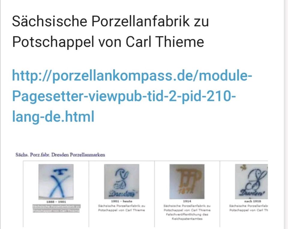 Porzellan Potschappel Carl Thieme Topf Gefäß alt in Dresden