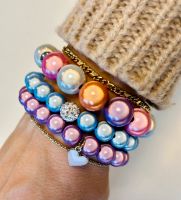 Miracle beads Perlenarmband ❤️ Pastell apricot hellblau rosa Nordrhein-Westfalen - Lippstadt Vorschau
