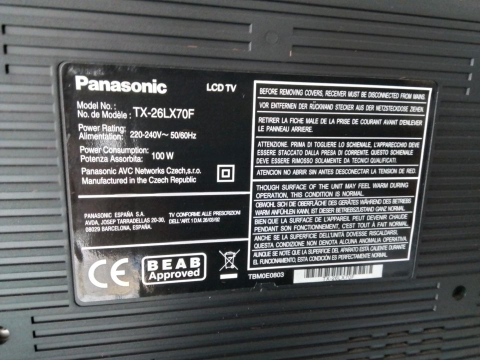 Panasonic Plasma Fernseher in Rottenburg am Neckar