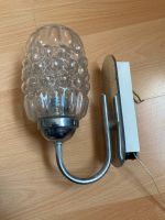 Alte Wandlampe / Zugschalter / Bubbleglasschirm / weiss- Chrom Bayern - Rehau Vorschau