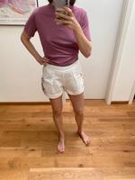 Sezane Shorts Hotpants Leinen weiß Blumen S 36 München - Maxvorstadt Vorschau