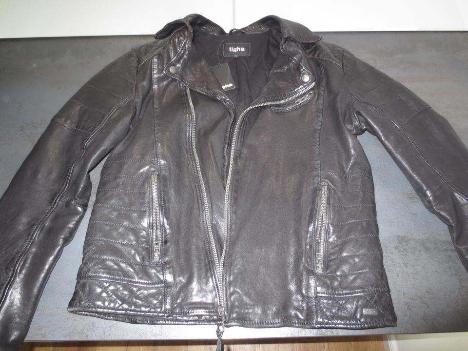 Tigha Lederjacke Bikerstyle Darian black Gr. L kaum getragen in Herford