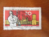 Briefmarke  DDR  100 Jahre Stadt Halle an der Saale, 20 Pfg. 1961 Saarland - Wallerfangen Vorschau