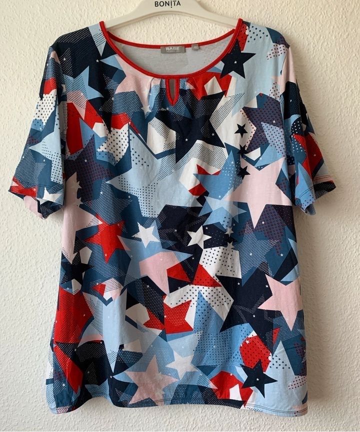 Stylisches Rabe Sommershirt Größe 48 blau bunt in Weimar (Lahn)