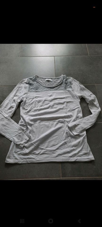 Umstandsshirt weiß Creme Spitze in Münk