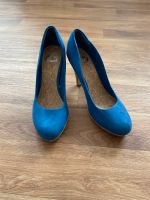 Pumps/ High Heels  Blau mit Kork-Absatz u. Kork-Sohle Sachsen-Anhalt - Bad Schmiedeberg Vorschau