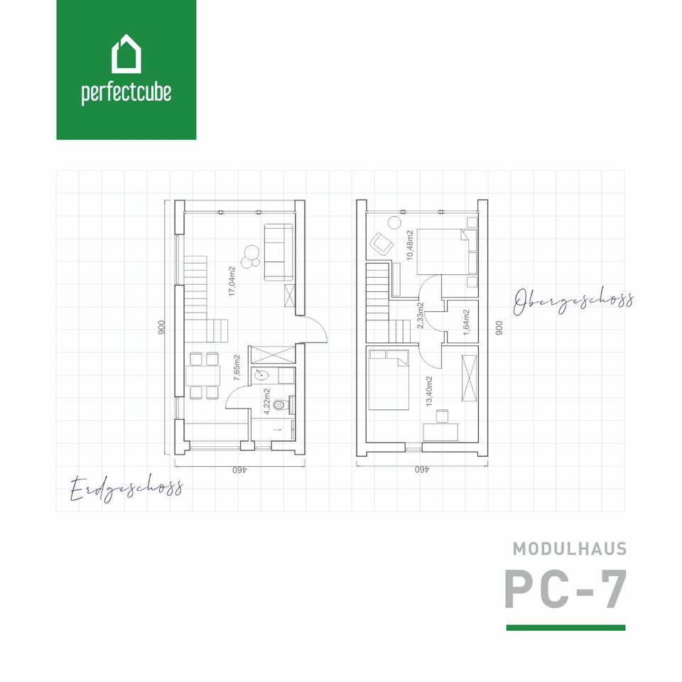 Modulhaus PC 7 von Perfect Cube Innenfläche 57m² Neubauprojekt in Berlin