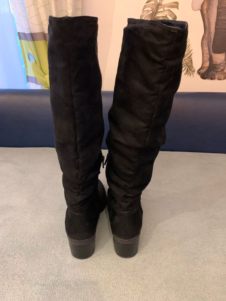 Stiefel Velourseleder Gr. 39 schwarz Graceland ungefüttert in Murrhardt