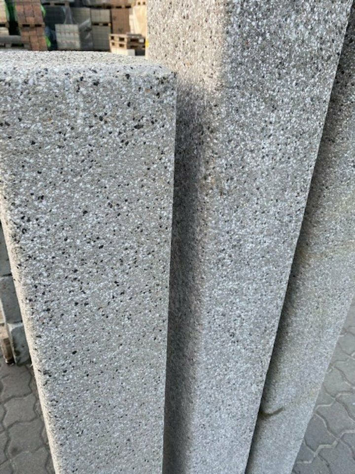 Beton  Palisaden kugelgestrahlt granit grau von 1m bis 1,60 mt in Wörth a. Main