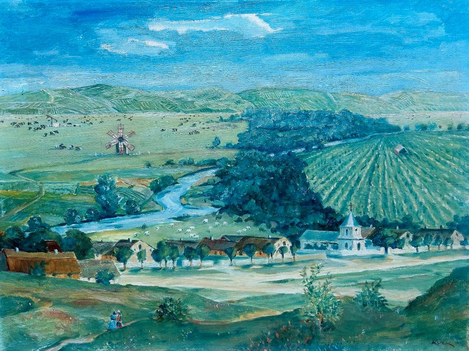 Gemälde Ölbild,  FRITZ KÜCK 1893-1974 UNGARISCHE LANDSCHAFT in Bremen