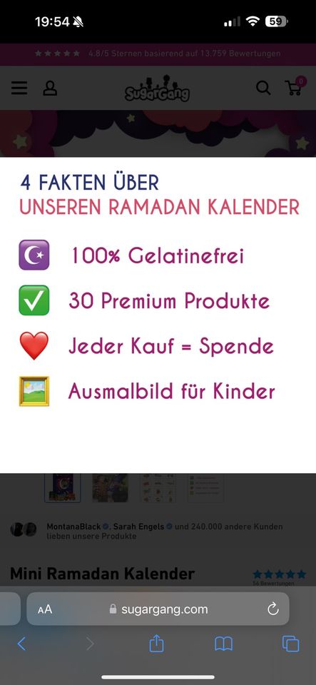 MiniRarität Ramadan Kalender , SugarGang / Rarität !! in Mannheim