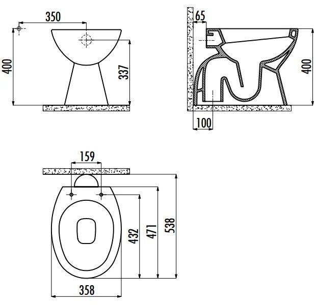 Creavit NEU Keramik Stand Tiefspül Dusch WC Taharet Bidet Taharat in Duisburg