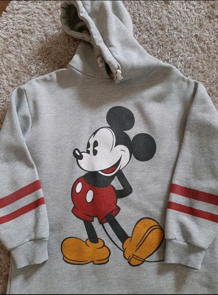 Zara grauer langer Kapuzen Pullover Micky Mouse Gr. 152 158 in Freilassing