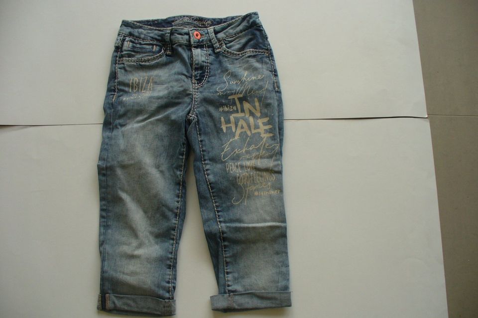 soccx-Denim kurze Damen Hose Gr. 26 in verwaschenem Jeansblau in Gütersloh