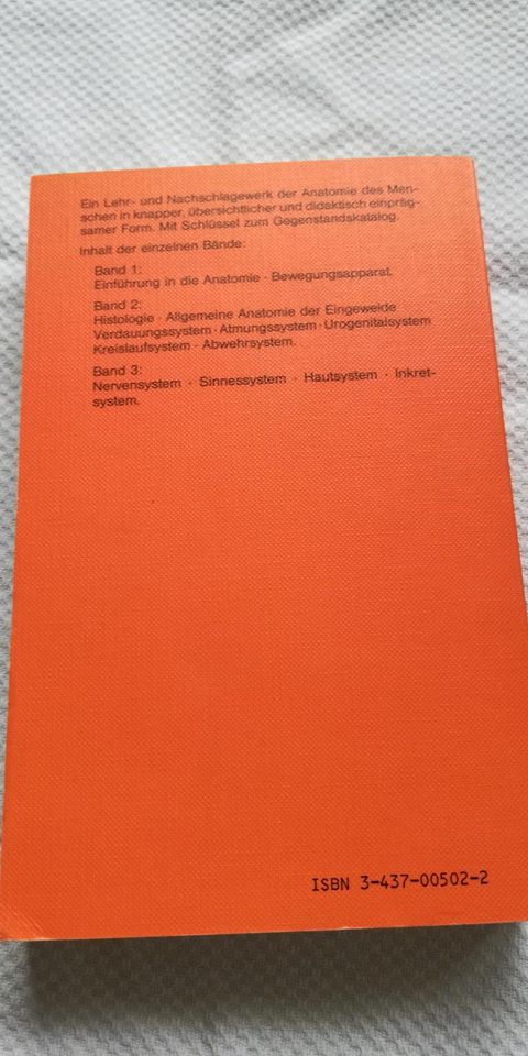 Taschenbuch der Anatomie Band 2 in Ottobrunn