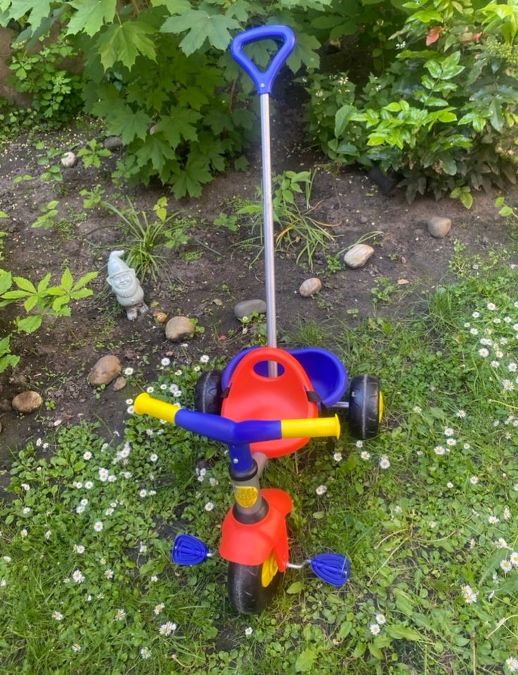 Dreirad von Toy Monster Jr. mit Haltestange Blau/Orange Top!!! in Würzburg