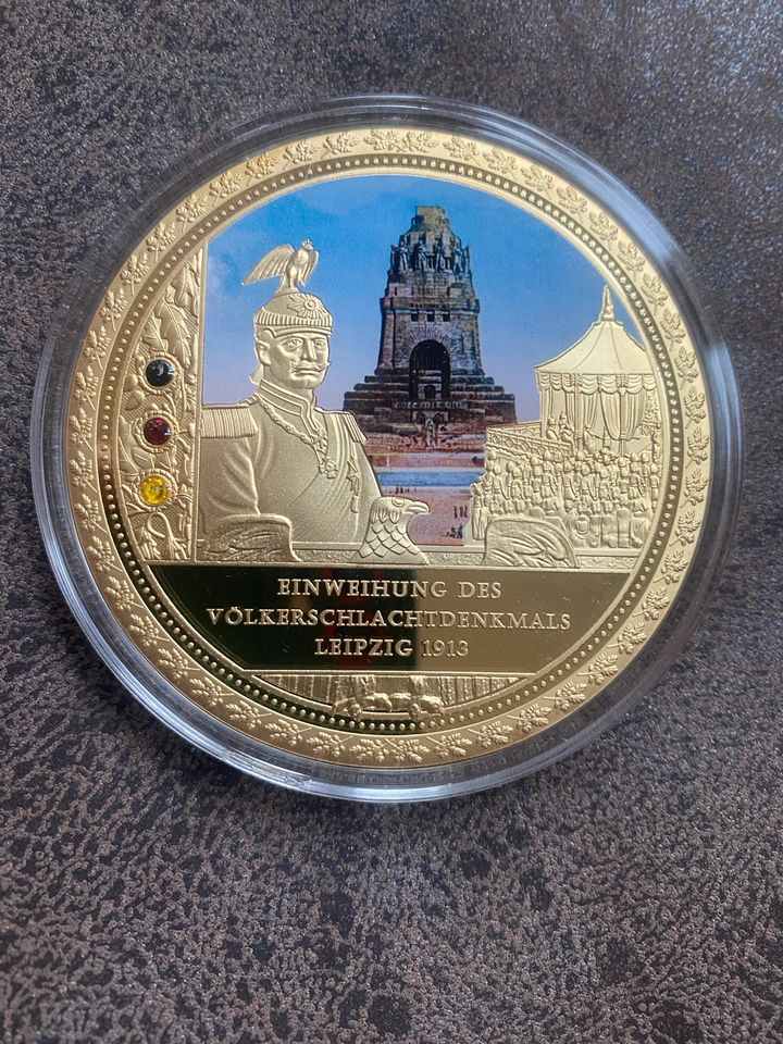 Münze Völkerschlachtdenkmal Historisches Deutschland in Rendsburg