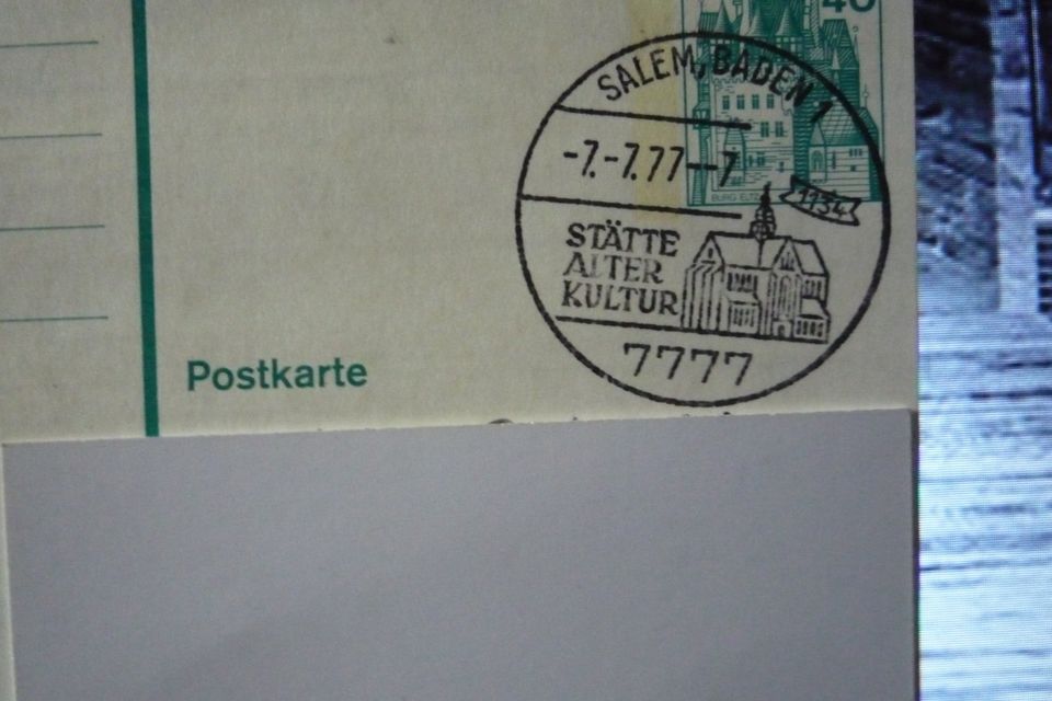 Die magische  "7"  Sonderstempel der Post in Rohrsheim