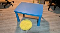 Ikea Mammut Kinder Tisch in blau + 1x Kinderhocker in weiß Baden-Württemberg - Konstanz Vorschau