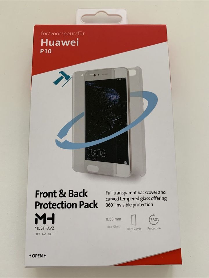 Musthavz 0,33mm Glas Schutzhülle + Displayschutz für Huawei P10 in Illingen