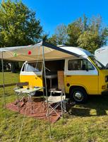 VW T3 Bulli/ Camper inkl. Sonnensegel, Fahrradhalterung, Matratze Niedersachsen - Emden Vorschau