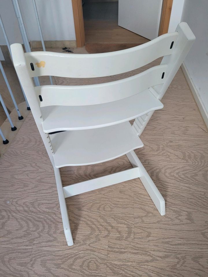 Stokke Tripp Trapp Hochstuhl, weiß, gebraucht in Düsseldorf