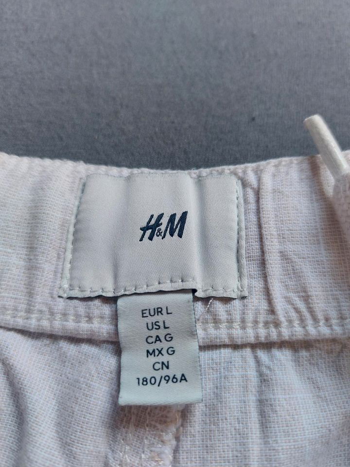 H&M shorts beige L kurze hose stoffhose in Würzburg