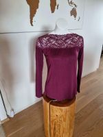 Sisters Point Bluse Shirt mit Spitze Beere lila Gr. M / S Bayern - Rott Vorschau